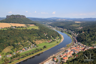 Blick von der Festung Königstein (Elbsandsteingebirge, Sachsen)