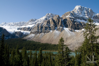 Hector Lake, Icefields Parkway im Banff National Park, Alberta, Kanada